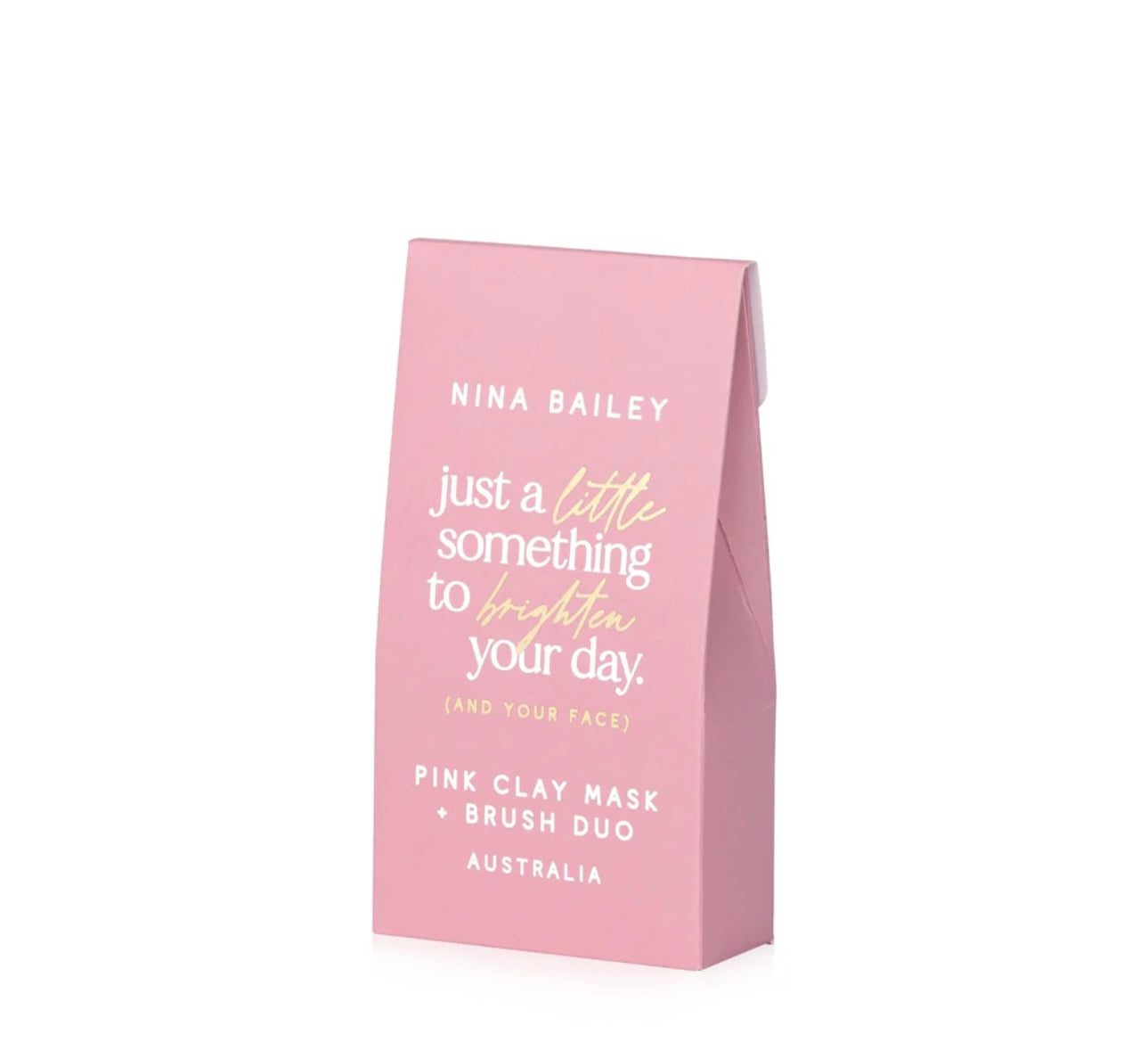 Pink clay mask & brush duo