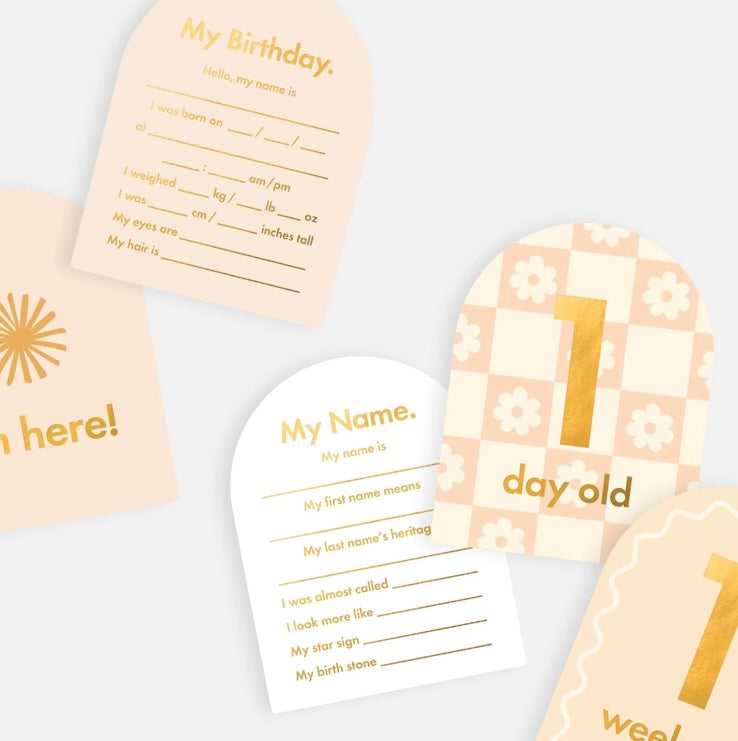 Baby milestone cards