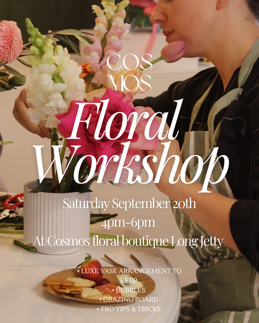 COSMOS FLORAL WORKSHOP TICKETS SEPTEMBER 20TH.