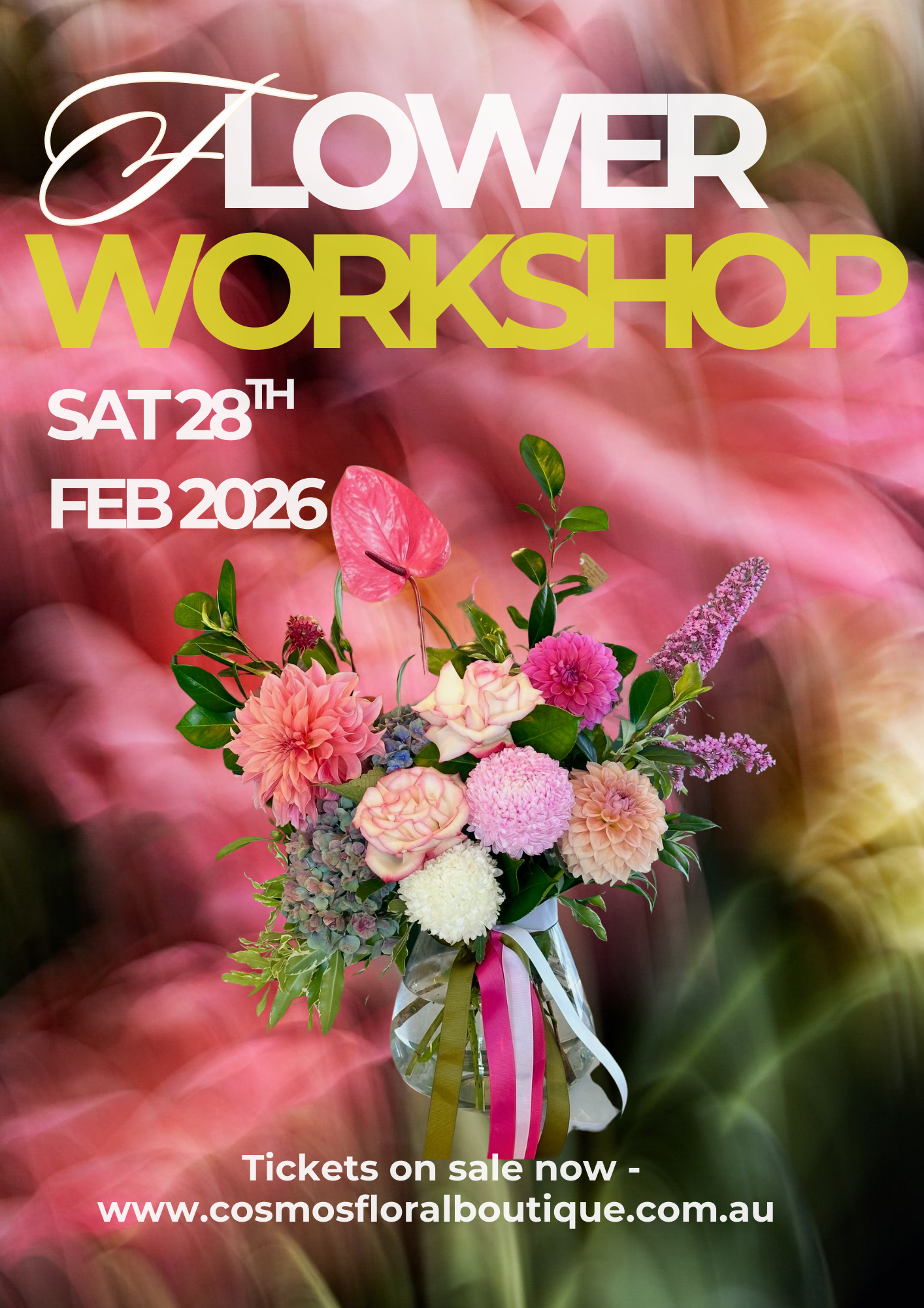 COSMOS FLORAL WORKSHOP TICKETS SAT FEBRUARY 28TH 2026